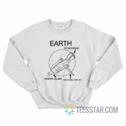 Earth Stonehenge Easter Island Washington DC Sweatshirt