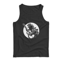 Godzilla Playing Guitar Tank Top