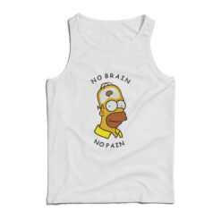 Homer Simpson No Brain No Pain Tank Top