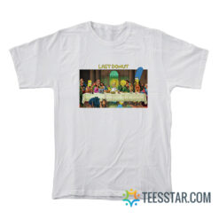 Last Donut Simpsons The Last Supper Parody T-Shirt