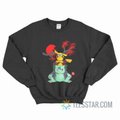 Pokemon Pikachu And Bulbasaur Mashup Naruto Sweatshirt