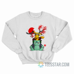 Pokemon Pikachu And Bulbasaur Mashup Naruto Sweatshirt