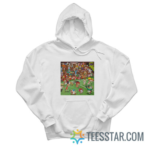 Ren And Stimpy Football Hoodie