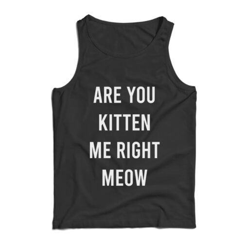 Are You Kitten Me Right Meow Sweatshirt Tank Top