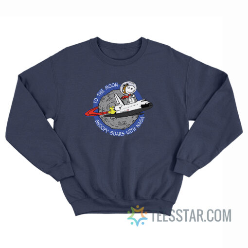 To The Moon Snoopy Soars With Nasa Sweatshirt