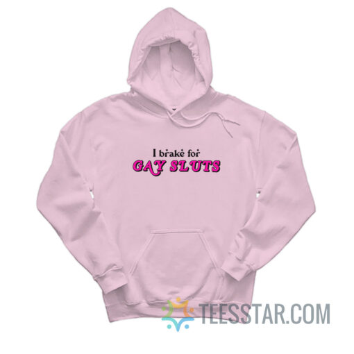 I Brake For Gay Sluts Hoodie