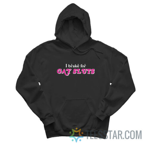 I Brake For Gay Sluts Hoodie