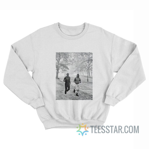 Jim Brown And Muhammad Ali Jog In The London May 1966 Sweatshirt