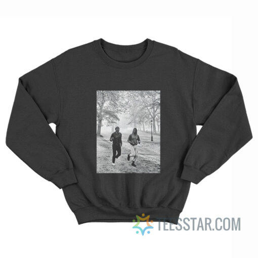 Jim Brown And Muhammad Ali Jog In The London May 1966 Sweatshirt