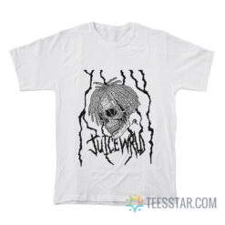 Juice Wrld Skull Black Metal T-Shirt