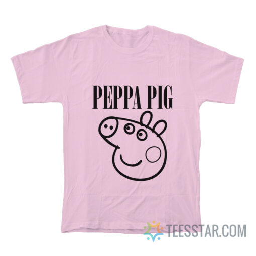 Peppa Pig Nirvana Logo Parody T-Shirt