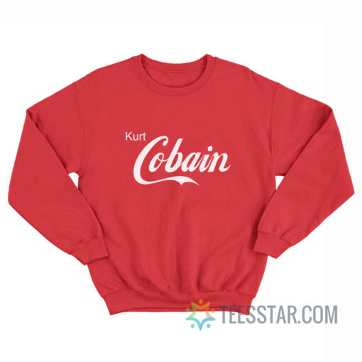 Kurt Cobain Coca-Cola Logo Parody Sweatshirt