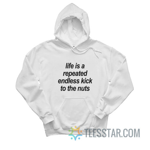 Life Is A Repeated Endless Kick To The Nuts Hoodie