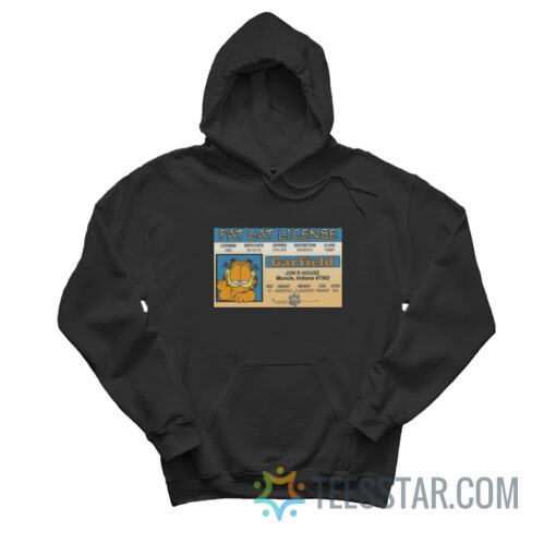 Garfield Fat Cat License Card Hoodie