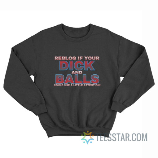 Reblog If Your Dick And Balls Could Use A Little Attention Sweatshirt