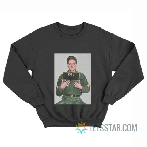 Elvis Presley Army Mugshot 1960 Sweatshirt