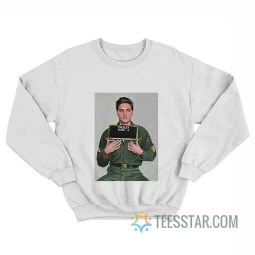 Elvis Presley Army Mugshot 1960 Sweatshirt