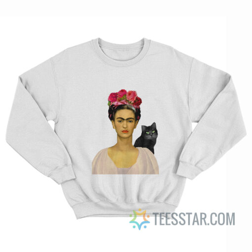 Frida Kahlo Black Cat Sweatshirt