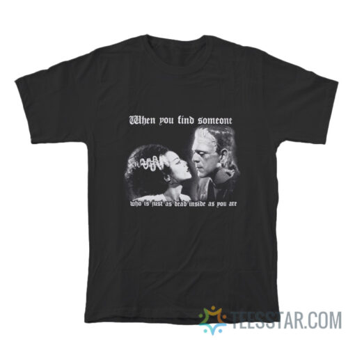 Rock Rebel Bride Of Frankenstein Dead Inside T-Shirt