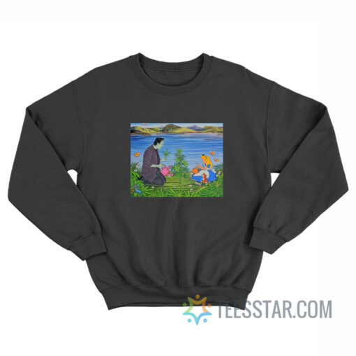 Frankenstein And Alice Marijuana Tree Sweatshirt