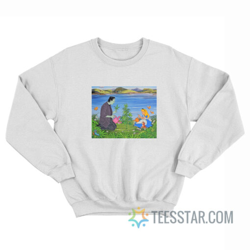 Frankenstein And Alice Marijuana Tree Sweatshirt