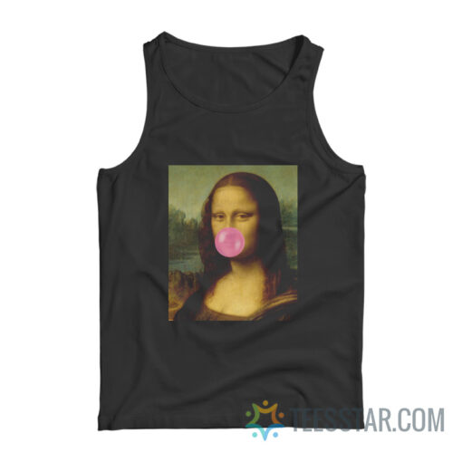 Mona Lisa With Bubble Gum Tank Top