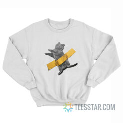 Taped Little Blue Cat Sweatshirt