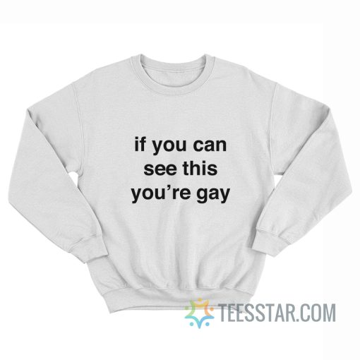 If You Can See This You’re Gay Sweatshirt