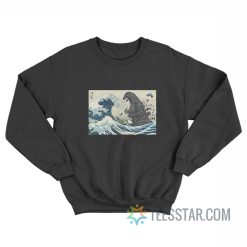 Godzilla X The Great Wave Off Kanagawa Sweatshirt