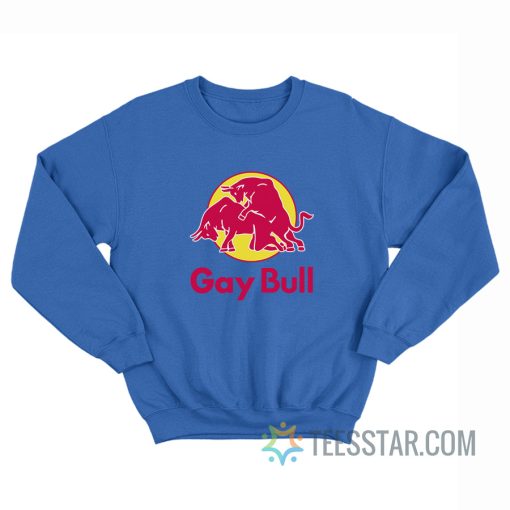 Red Bull Gay Bull Logo Parody Sweatshirt