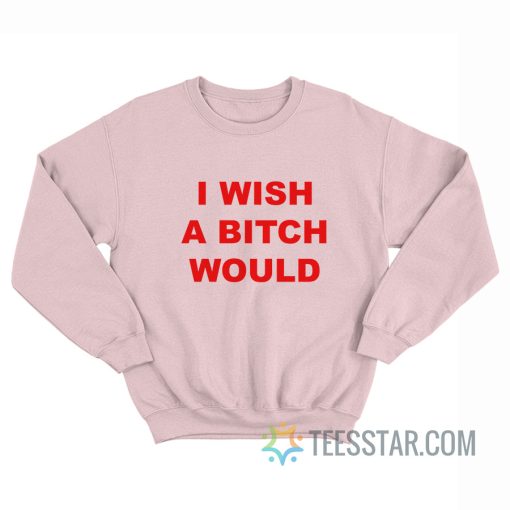 I Wish A Bitch Would Sweatshirt