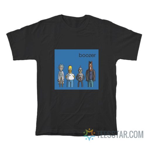 Boozer Weezer Parody Bender Homer Rick Bojack T-Shirt