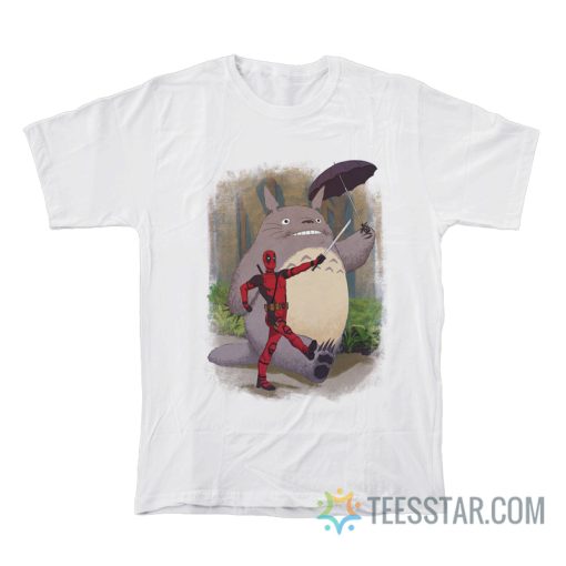 My Neighbor Totoro And Deadpool T-Shirt