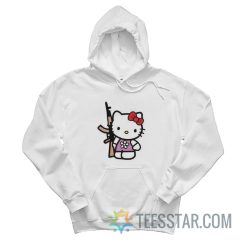 Hello Kitty With Gun AK-47 Hoodie