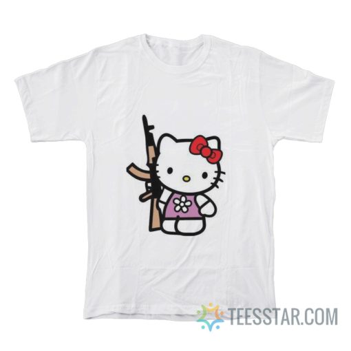 Hello Kitty With Gun AK-47 T-Shirt